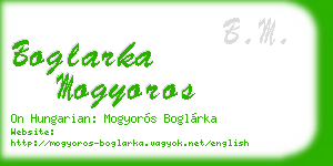 boglarka mogyoros business card