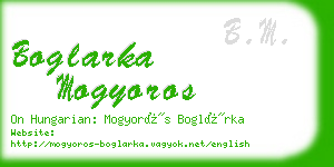 boglarka mogyoros business card